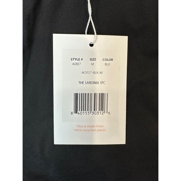 Andie Swim The Sardinia Black Minimalist Resort One Piece NWT Medium - Picture 5 of 7